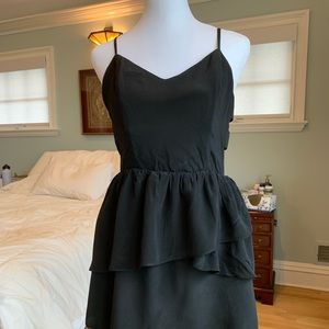 Silk ruffle cocktail dress